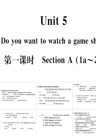 （黄冈专用）秋八年级英语上册 Unit 5 Do you want to watch a game show（第1课时）课件 （新版）人教新目标版-（新版）人教新目标版初中八年级上册英语课件