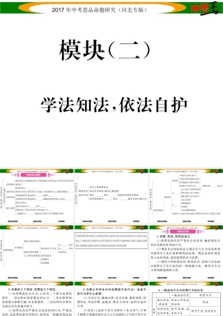 （河北专版）中考政治总复习 知识模块突破（二）学法知法 依法自护课件-人教版初中九年级全册政治课件