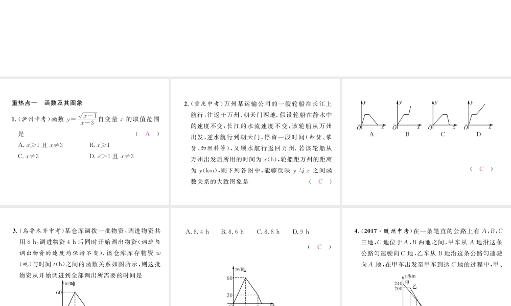 （黔西南专版）春八年级数学下册 第19章 一次函数重热点突破作业课件 （新版）新人教版-（新版）新人教版初中八年级下册数学课件