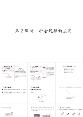 （黔西南地区）八年级物理上册 4.4 光的折射 第2课时 折射规律的应用作业课件 （新版）新人教版-（新版）新人教版初中八年级上册物理课件