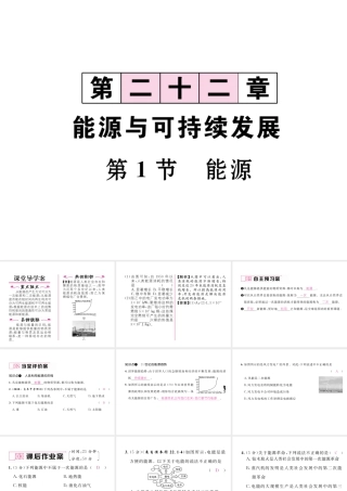（黔西南地区）秋九年级物理全册 第22章 能源与可持续发展 第1节 能源习题课件 （新版）新人教版-（新版）新人教版初中九年级全册物理课件