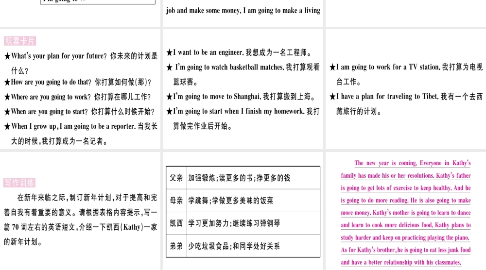 （黄冈专用）秋八年级英语上册 Unit 6 I’m going to study computer science（第6课时）课件 （新版）人教新目标版-（新版）人教新目标版初中八年级上册英语课件