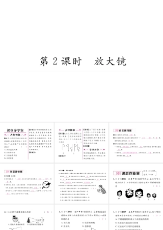 （黔西南地区）八年级物理上册 5.2 第2课时 放大镜作业课件 （新版）新人教版-（新版）新人教版初中八年级上册物理课件