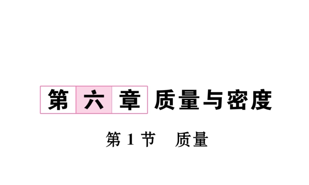 （黔西南地区）八年级物理上册 6.1 质量作业课件 （新版）新人教版-（新版）新人教版初中八年级上册物理课件