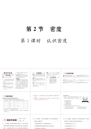 （黔西南地区）八年级物理上册 6.2 密度 第1课时 认识密度作业课件 （新版）新人教版-（新版）新人教版初中八年级上册物理课件