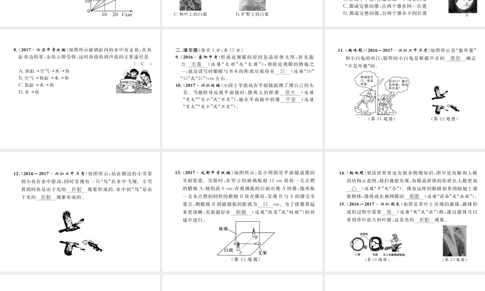 （黔西南地区）八年级物理上册 期末达标测试卷课件 （新版）新人教版-（新版）新人教版初中八年级上册物理课件