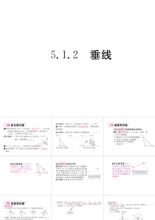 （黔西南专版）春七年级数学下册 第5章 相交线与平行线 5.1.2 垂线作业课件 （新版）新人教版-（新版）新人教版初中七年级下册数学课件