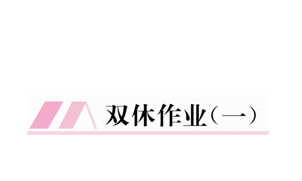 （黔西南地区）八年级物理上册 双休作业（一）课件 （新版）新人教版-（新版）新人教版初中八年级上册物理课件