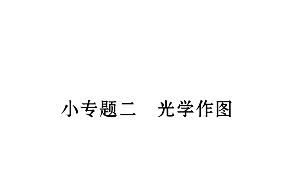 （黔西南地区）八年级物理上册 小专题二 光学作图作业课件 （新版）新人教版-（新版）新人教版初中八年级上册物理课件