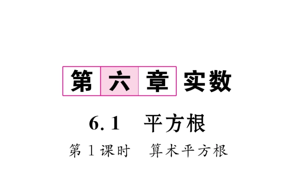 （黔西南专版）春七年级数学下册 第6章 实数 6.1 平方根 第1课时 算术平方根作业课件 （新版）新人教版-（新版）新人教版初中七年级下册数学课件