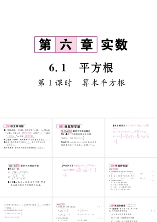 （黔西南专版）春七年级数学下册 第6章 实数 6.1 平方根 第1课时 算术平方根作业课件 （新版）新人教版-（新版）新人教版初中七年级下册数学课件