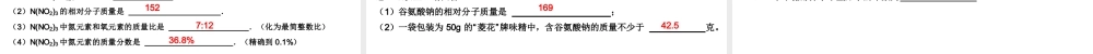 （高分突破 考前最后冲刺）2014届中考化学 考点32 根据化学式的计算课件（中考导航+命题趋势+重难点突破）
