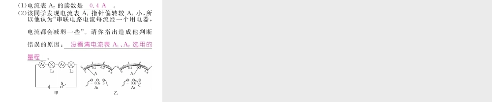 （黔西南地区）秋九年级物理全册 第15章 电流和电路 第5节 串、并联电路中电流的规律 第1课时 串联电路的电流规律习题课件 （新版）新人教版-（新版）新人教版初中九年级全册物理课件