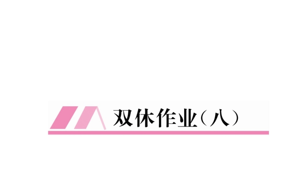 （黔西南专版）春七年级数学下册 双休作业（八）作业课件 （新版）新人教版-（新版）新人教版初中七年级下册数学课件