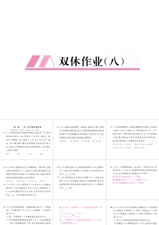 （黔西南专版）春七年级数学下册 双休作业（八）作业课件 （新版）新人教版-（新版）新人教版初中七年级下册数学课件