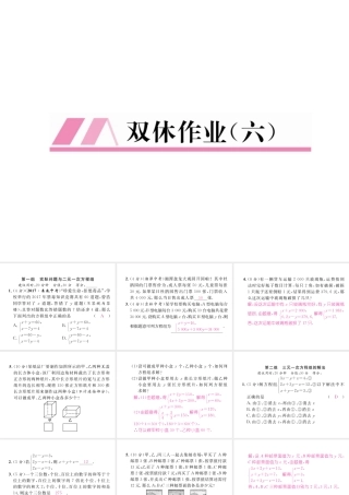 （黔西南专版）春七年级数学下册 双休作业（六）作业课件 （新版）新人教版-（新版）新人教版初中七年级下册数学课件