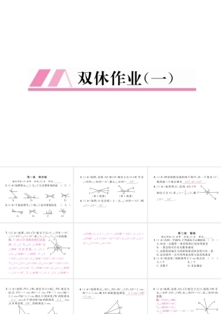 （黔西南专版）春七年级数学下册 双休作业（一）作业课件 （新版）新人教版-（新版）新人教版初中七年级下册数学课件