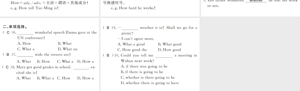 （黄冈专用）秋九年级英语全册 Unit 2 I think that mooncakes are delicious语法小专题习题课件 （新版）人教新目标版-（新版）人教新目标版初中九年级全册英语课件