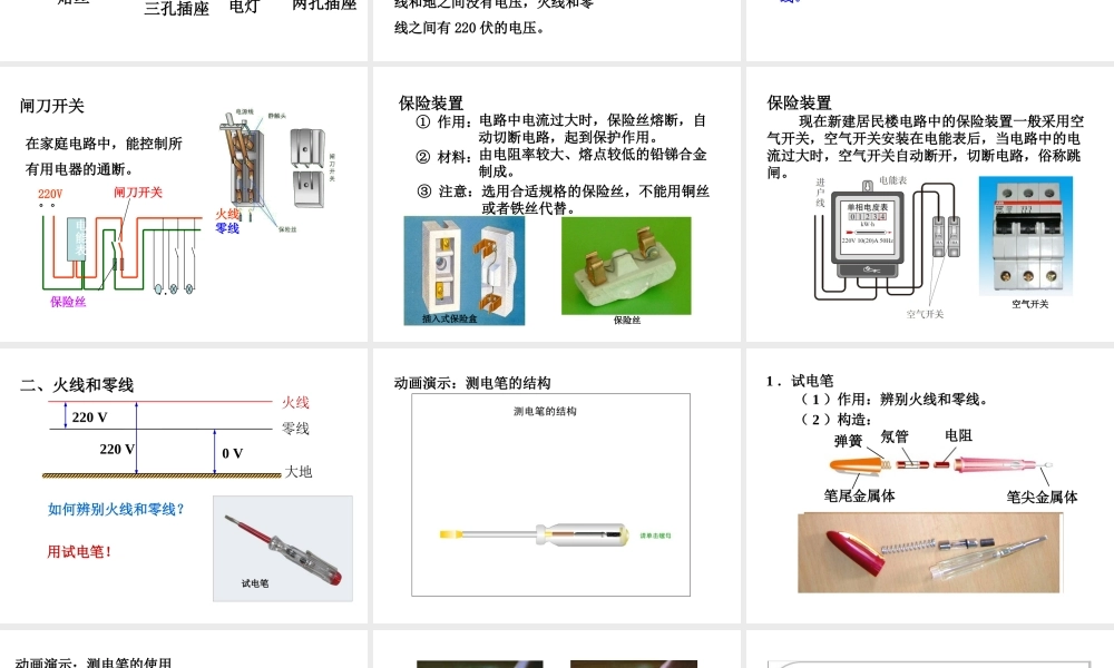 （黔西南地区）秋九年级物理全册 第19章 生活用电 第1节 家庭电路教学课件 （新版）新人教版-（新版）新人教版初中九年级全册物理课件