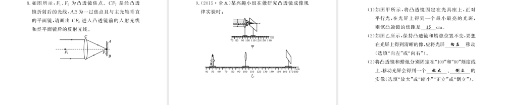 （黔东南专版）八年级物理上册 5 透镜及其应用整理与复习课件 （新版）新人教版-（新版）新人教版初中八年级上册物理课件