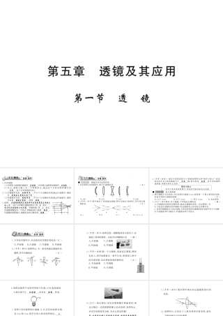 （黔东南专版）八年级物理上册 5.1 透镜习题课件 （新版）新人教版-（新版）新人教版初中八年级上册物理课件