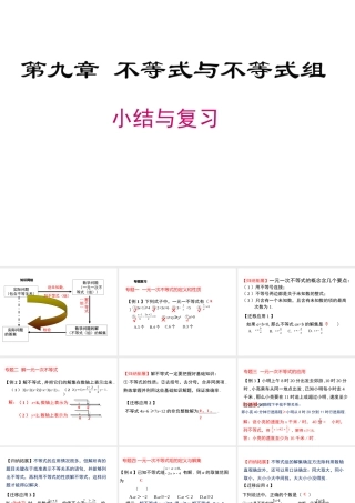 （黔西南专版）七年级数学下册 9 不等式与不等式组小结与复习课件 （新版）新人教版-（新版）新人教版初中七年级下册数学课件