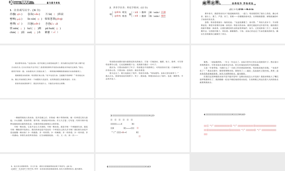 （黔西南专版）秋九年级语文下册 第三单元 11 地下森林断想课件 新人教版-新人教版初中九年级下册语文课件