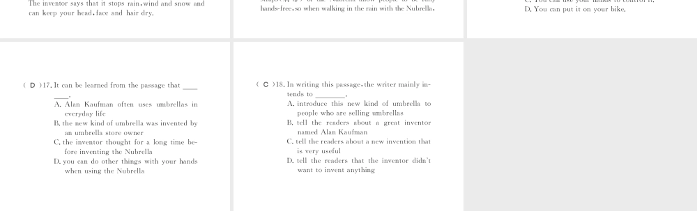 （黄冈专用）秋九年级英语全册 Unit 6 When was it invented（第1课时）习题课件 （新版）人教新目标版-（新版）人教新目标版初中九年级全册英语课件