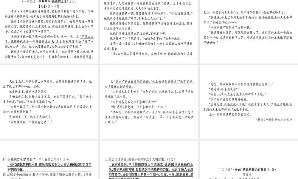 （黔东南专用）七年级语文上册 期中习题课件 新人教版-新人教版初中七年级上册语文课件