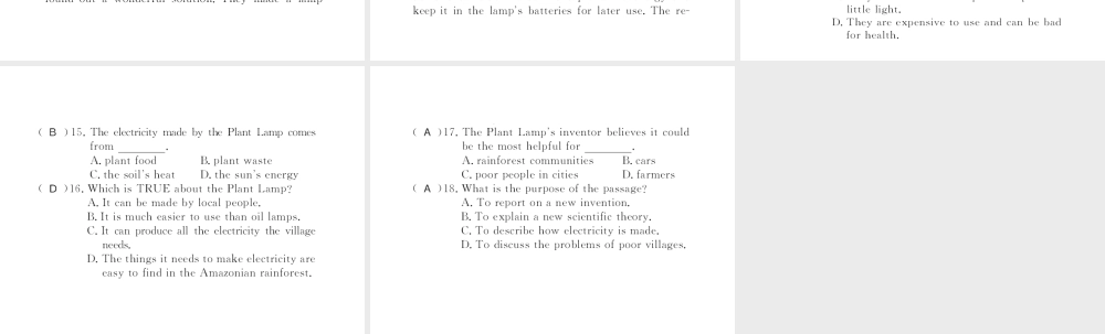 （黄冈专用）秋九年级英语全册 Unit 6 When was it invented（第4课时）习题课件 （新版）人教新目标版-（新版）人教新目标版初中九年级全册英语课件