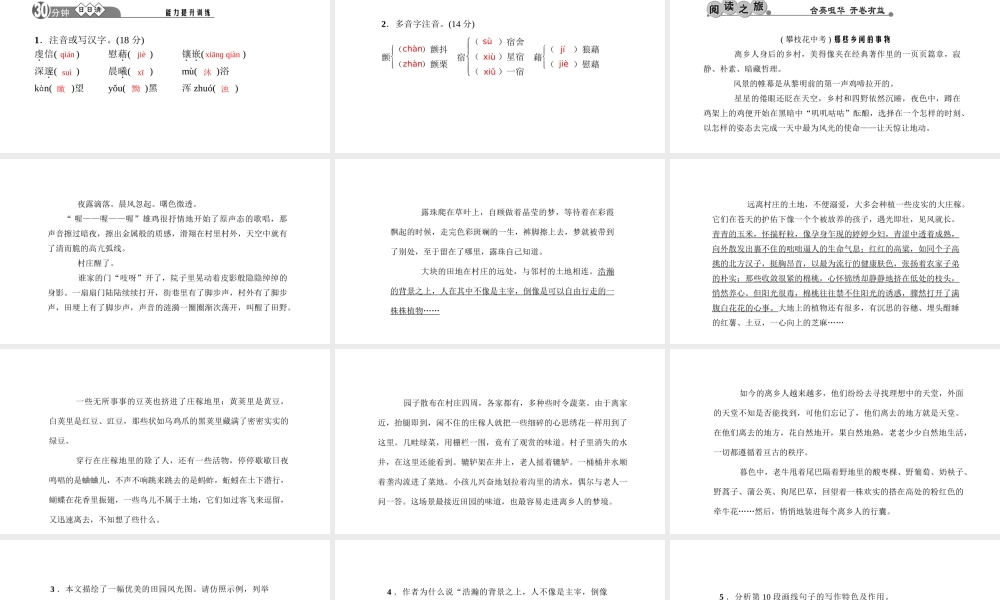 （黔西南专版）秋九年级语文下册 第一单元 4 外国诗两首课件 新人教版-新人教版初中九年级下册语文课件