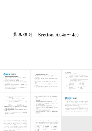 （黄冈专用）秋九年级英语全册 Unit 7 Teenagers should be allowed to choose their own clothes（第3课时）习题课件 （新版）人教新目标版-（新版）人教新目标版初中九年级全册英语课件