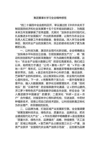 集团董事长学习党的二十届四中全会精神感悟心得