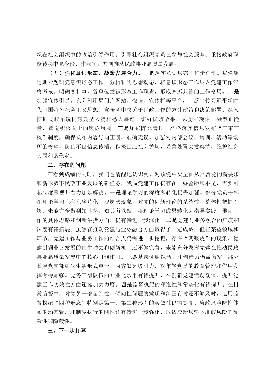 民政局2025年党建工作总结_第3页