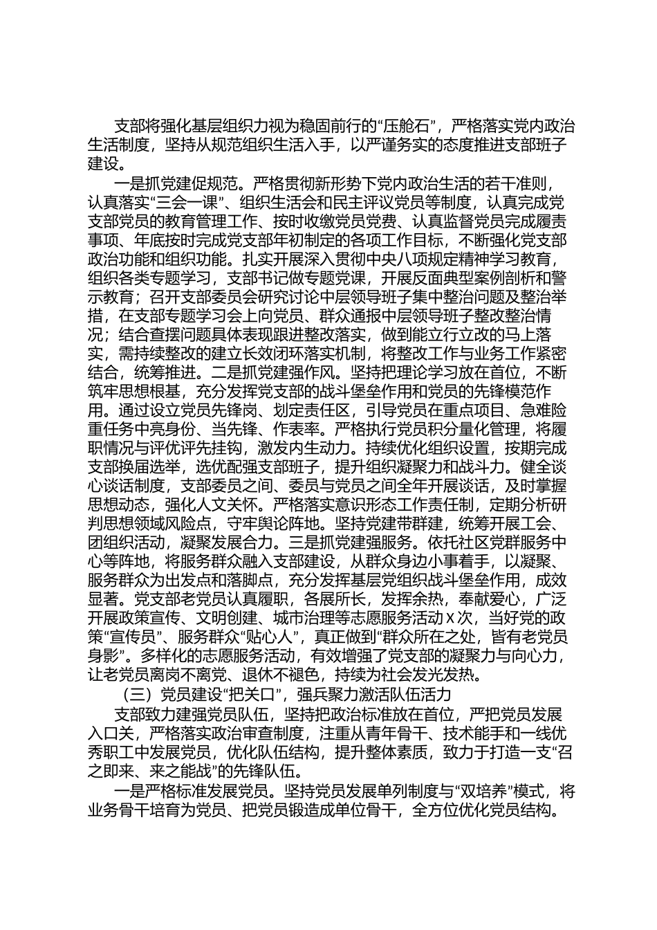 某区直部门党支部书记2025年抓基层党建述职报告_第2页