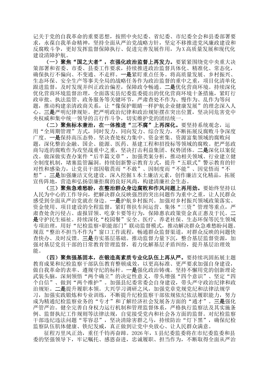 某县纪委监委2025年度工作总结_第3页
