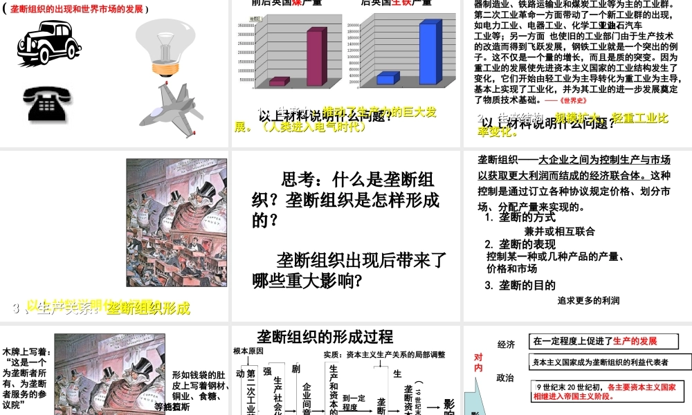 （陕西专版）春中考历史复习 第二次工业革命课件-人教版初中九年级全册历史课件