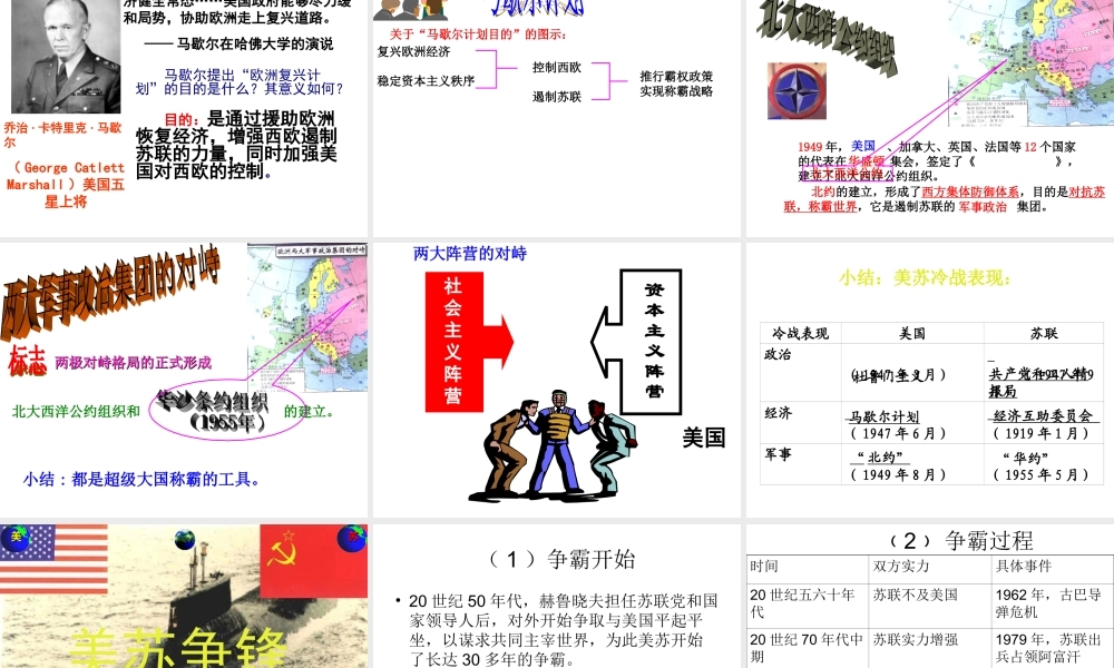 （陕西专版）春中考历史复习 美苏“冷战”课件-人教版初中九年级全册历史课件