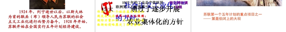 （陕西专版）春中考历史复习 苏联社会主义建设课件-人教版初中九年级全册历史课件