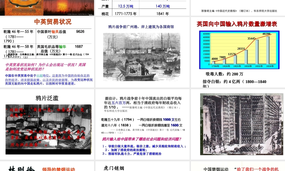 （陕西专版）春中考历史复习 鸦片战争课件-人教版初中九年级全册历史课件