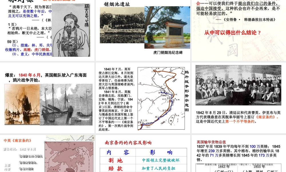 （陕西专版）春中考历史复习 鸦片战争课件-人教版初中九年级全册历史课件