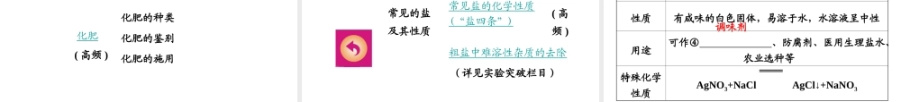 （重庆专版）中考化学 第一部分 考点研究 第6讲 常见的盐 化肥课件-人教版初中九年级全册化学课件