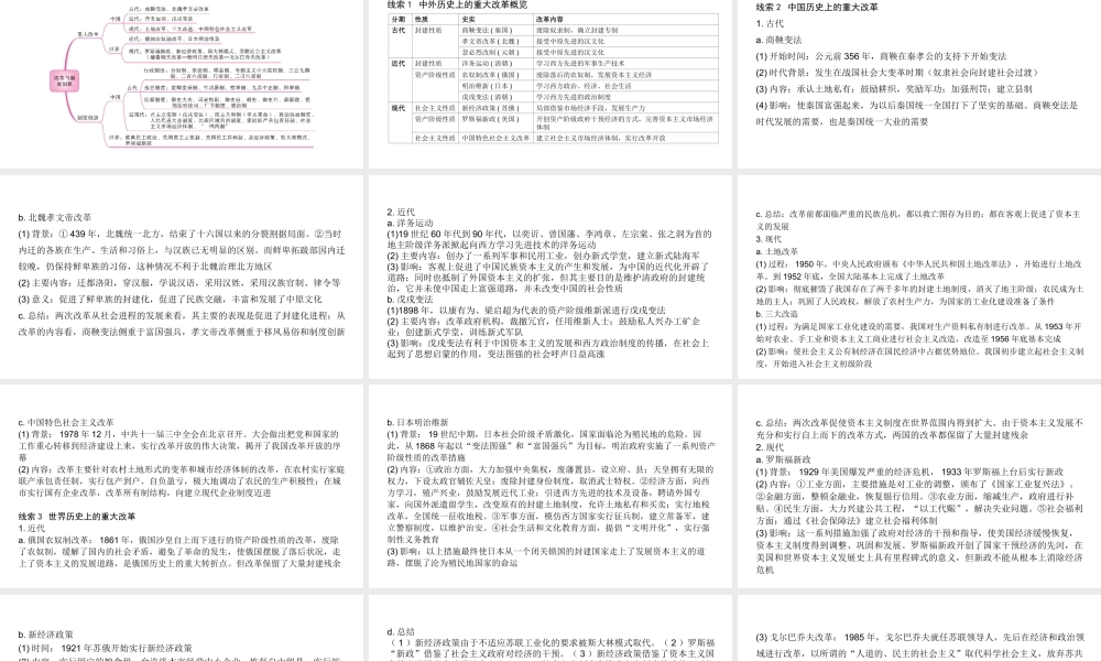 （陕西专用）2019版中考历史一练通 第二部分 专题线索串联 专题三 改革与制度创新教学课件-人教版初中九年级全册历史课件