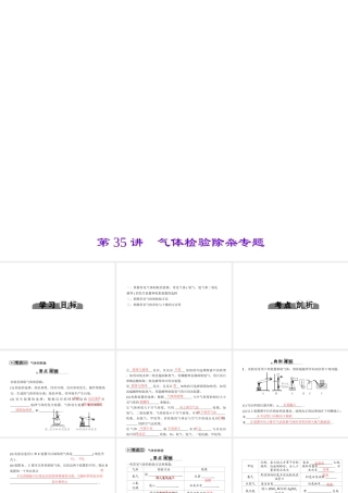 （金华地区）中考科学总复习 满分策略 第35讲 气体检验除杂专题课件-人教版初中九年级全册自然科学课件