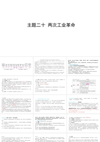 （陕西专用）2019版中考历史一练通 第一部分 教材知识梳理 板块四 世界古代、近代史 主题二十 两次工业革命教学课件-人教版初中九年级全册历史课件