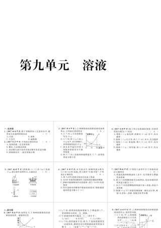 （青海专版）中考化学复习 第1编 教材知识梳理篇 第9单元 溶液（精练）课件-人教版初中九年级全册化学课件