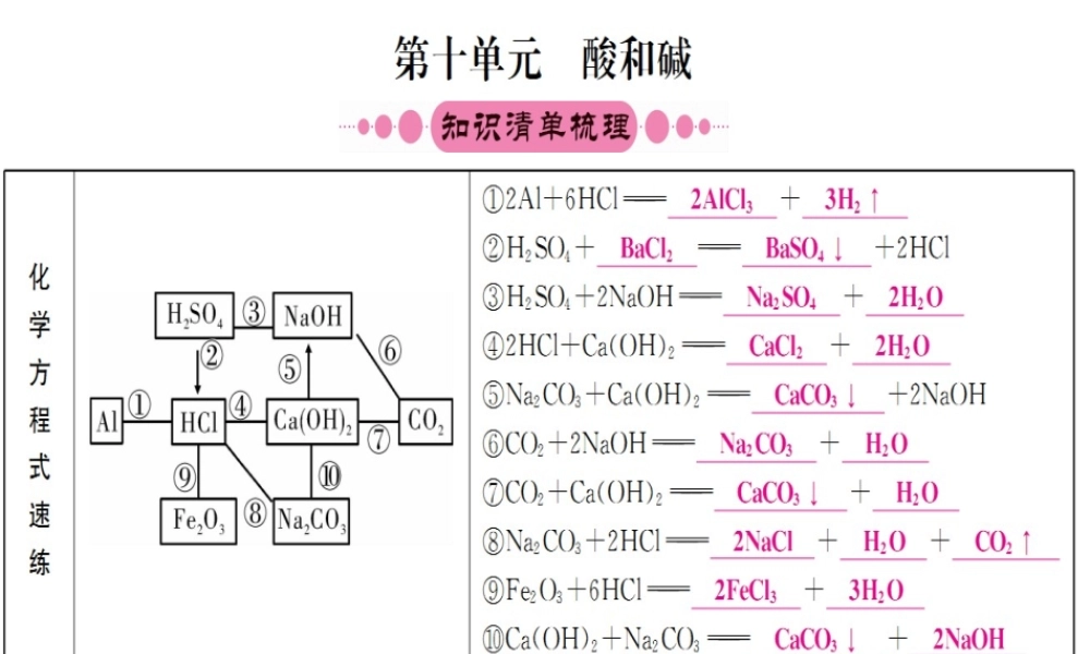 （重庆专版）中考化学 第一篇 考点系统复习 第十单元 酸和碱课件-人教版初中九年级全册化学课件