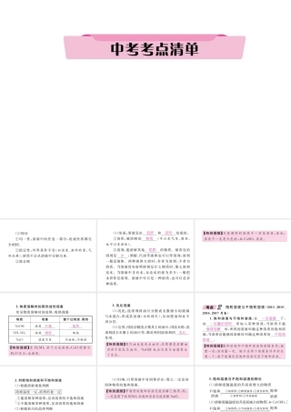 （青海专版）中考化学复习 第1编 教材知识梳理篇 第9单元 溶液中考考点清单（精讲）课件-人教版初中九年级全册化学课件
