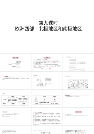 （青岛专版）中考地理总复习 七下 第七章 了解地区 第九课时教材知识梳理课件-人教版初中九年级全册地理课件