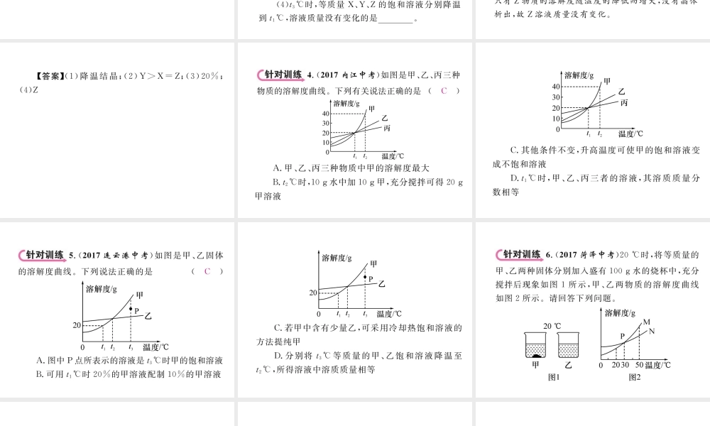 （青海专版）中考化学复习 第1编 教材知识梳理篇 第9单元 溶液中考重难点突破（精讲）课件-人教版初中九年级全册化学课件